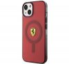 Ferrari Translucent iPhone 14 / 15 / 13 MagSafe kompatibilis kemény hátlap tok, piros FEHMP14SURKR