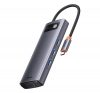 Baseus Metal Gleam Series 6 az 1-ben hub, USB-C - 3x USB 3.0 + HDMI + USB-C PD + VGA