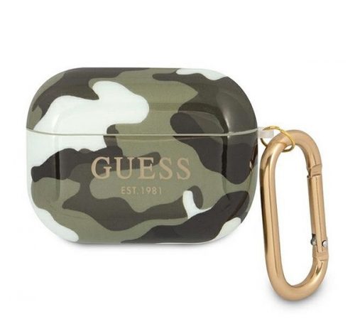 Guess Camo Collection Apple AirPods Pro tok, zöld-fekete