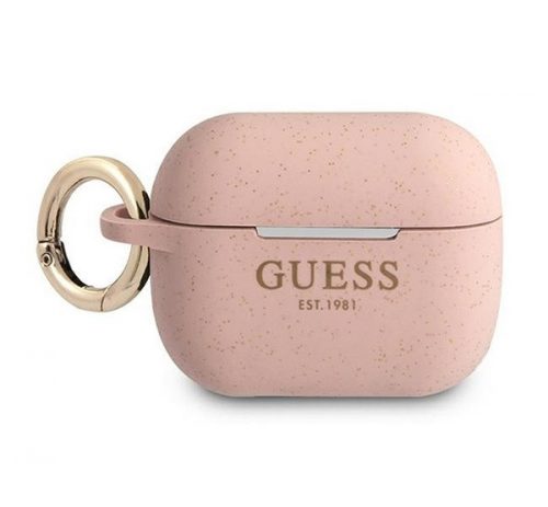 Guess Silicone Glitter Apple AirPods Pro tok, rózsaszín