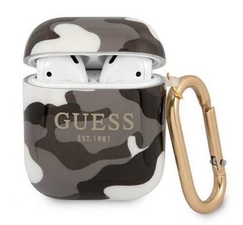 Guess Camo Collection Apple AirPods 1/2 tok, fekete