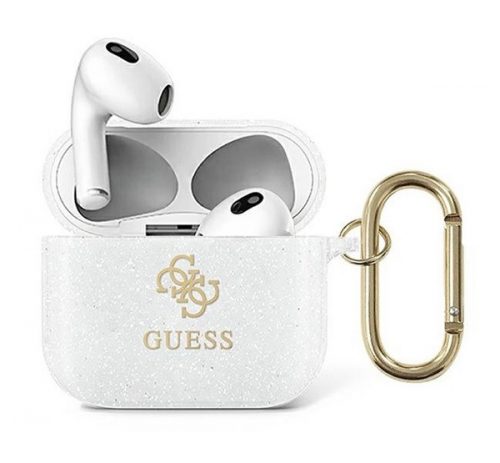 Guess Glitter Collection Apple AirPods 3 tok, átlátszó