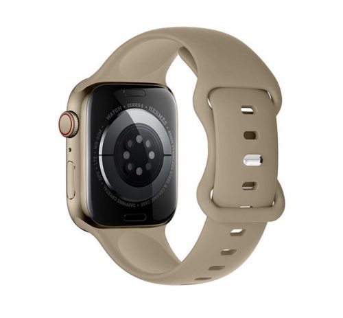 Hoco WA15 Apple Watch 38 / 40 / 41mm szilikon szíj, bézs