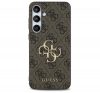 Guess 4G Big Metal Logo Samsung Galaxy S24 FE hátlap tok, barna GUHCS24FE4GMGBR