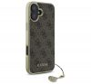 Guess 4G Charms Collection iPhone 16  hátlap tok, barna GUHCP16SGF4GBR