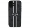 Guess 4G Printed Stripes iPhone 16 MagSafe hátlap tok, fekete GUHMP16SP4RPSK