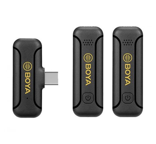 Boya BY-WM3T2-U2 vezeték nélküli mikrofon, fekete (USB-C)