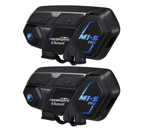 Fodsports M1-S Pro motoros sisakbeszélő / kihangosító, bluetooth, fekete (2db)