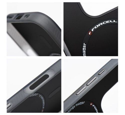 Forcell F-Protect Levels iPhone 16 Pro Max ütésálló MagSafe tok, Cyber, zöld-szürke