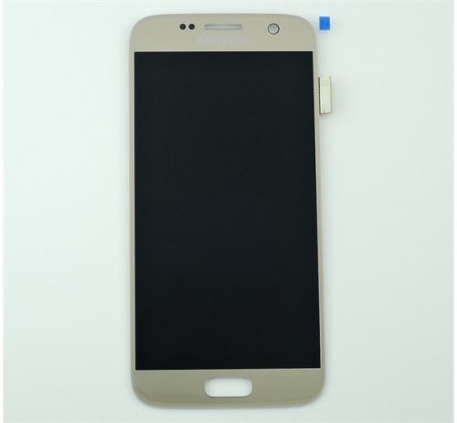 Samsung SM-G930 Galaxy S7 kompatibilis LCD modul, OEM jellegű, arany