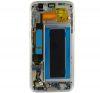 Samsung SM-G935 Galaxy S7 Edge kompatibilis LCD modul kerettel, OEM jellegű, fehér