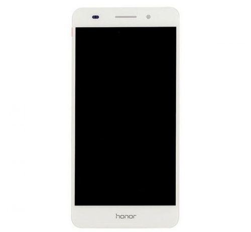 Huawei Y6 II kompatibilis LCD modul, OEM jellegű, fehér, Grade S+