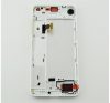 Microsoft Lumia 650 kompatibilis LCD modul kerettel, OEM jellegű, fehér, Grade S+