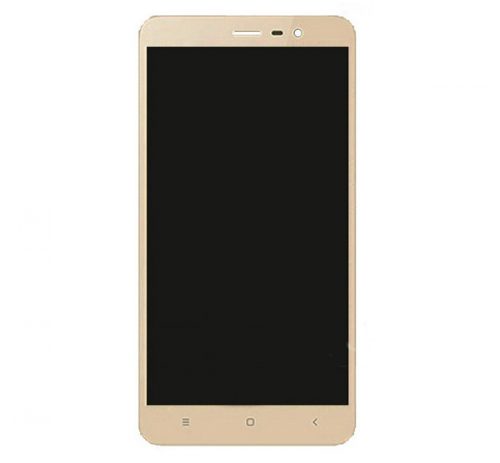 Xiaomi Redmi Note 3 kompatibilis LCD modul kerettel, OEM jellegű, arany, Grade S+