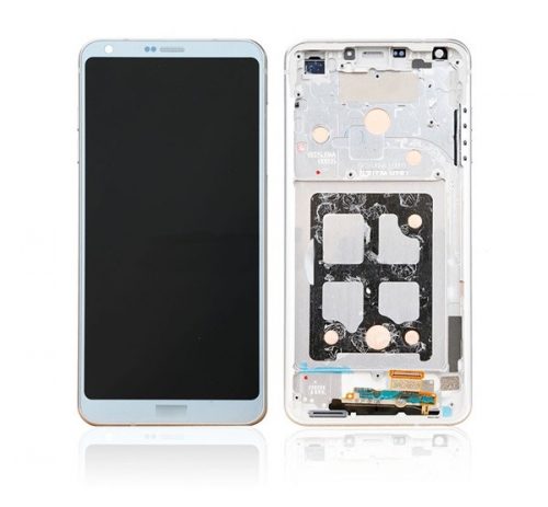 LG G6 kompatibilis LCD modul kerettel, OEM jellegű, platinum, Grade S+