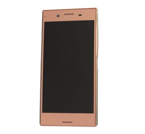 Sony Xperia XZ Premium kompatibilis LCD modul, OEM jellegű, rózsaszín, Grade S+