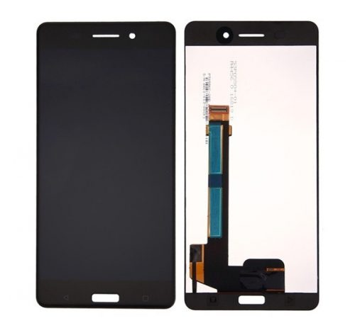 Nokia 6 kompatibilis LCD modul, OEM jellegű, fekete, Grade S+