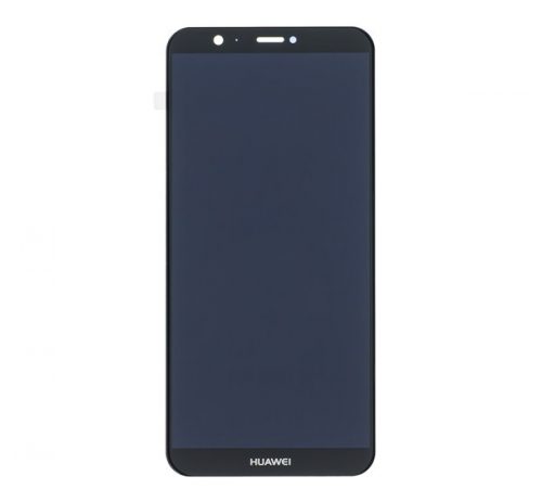 Huawei P Smart kompatibilis LCD modul kerettel, OEM jellegű, fekete, Grade S+