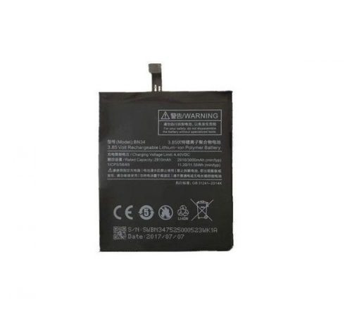 Xiaomi BN34 (Redmi 5A) kompatibilis akkumulátor 2910mAh, OEM jellegű, Grade S