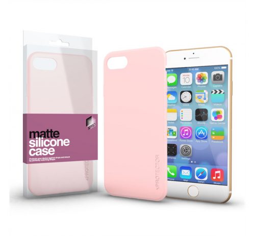 Xprotector Matte, ultra vékony matt szilikon hátlap tok, Apple iPhone X/Xs, púder pink