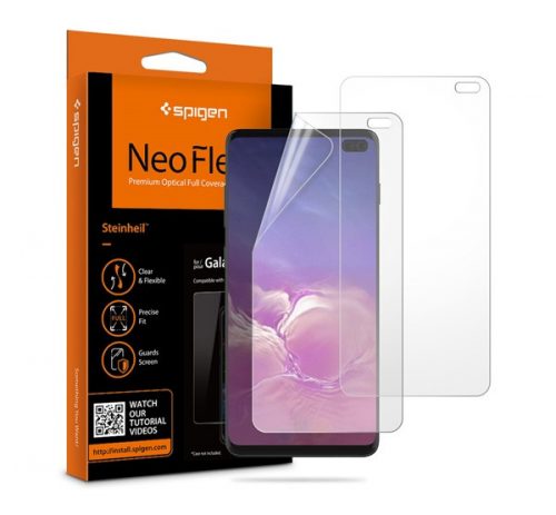 Spigen Neo Flex HD Samsung Galaxy S10+ hajlított kijelzővédő fólia, (2db előlapi)