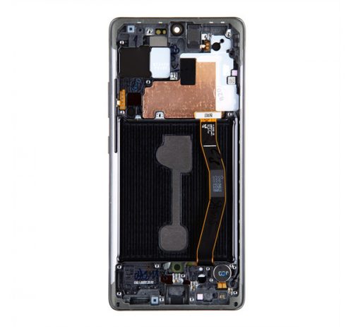 Samsung G770 Galaxy S10 Lite kompatibilis LCD modul kerettel, OEM jellegű, fekete