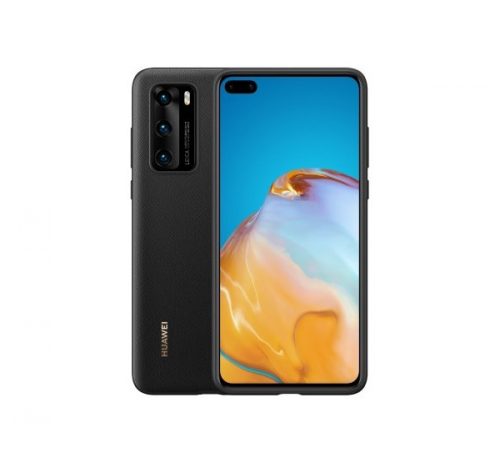 Huawei P40 Silicone Cover, gyári szilikon tok, fekete