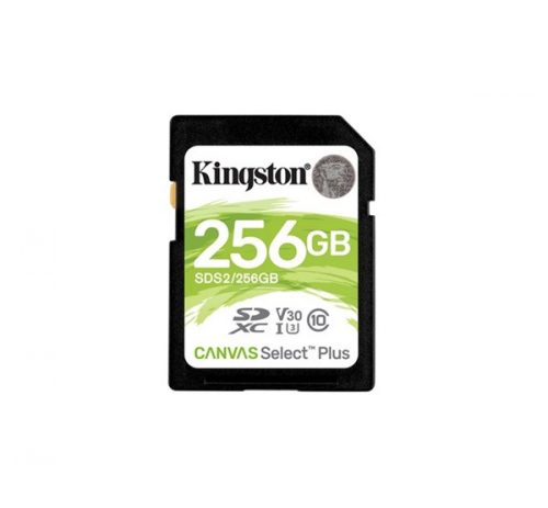 Kingston Canvas Select Plus SDXC 256GB (Class 10), UHS-I memóriakártya adapter nélkül (SDS2/256GB)