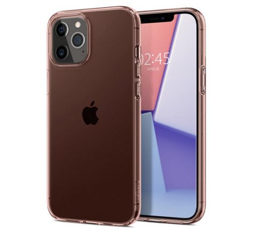 Spigen Crystal Flex Apple iPhone 12 Pro Max Rose Crystal tok, rózsaszín átlátszó