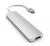 Satechi Aluminum Type-C Slim MultiPort Hub, 4k HDMI, 2x USB 3.0, ezüst