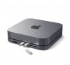 Satechi Type-C Aluminum Mac Mini Hub, 3x USB 3.0 és kártyaolvasó, ezüst