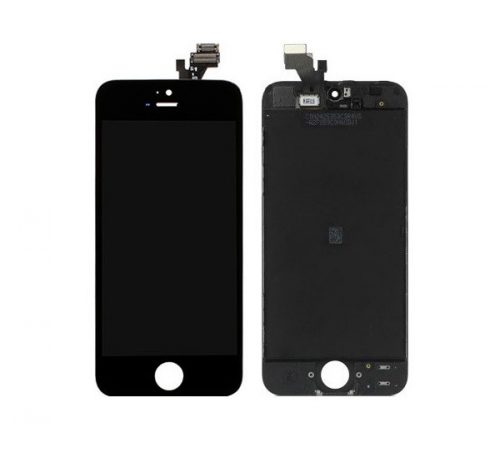 Apple iPhone 5 kompatibilis LCD kijelző érintőpanellel, OEM jellegű, fekete, Grade R