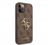 Guess PU 4G Metal Logo Apple iPhone 12/12 Pro hátlap tok, barna