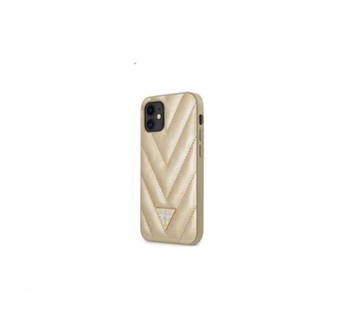 Guess V Quilted Apple iPhone 12 mini hátlap tok, arany