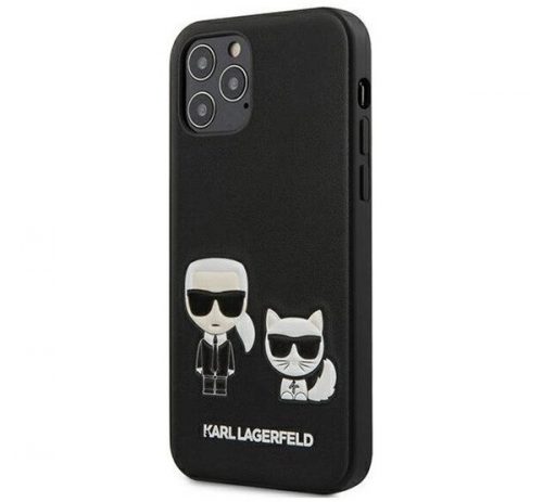 Karl Lagerfeld Karl & Choupette hátlap tok Apple iPhone 12 Pro Max, fekete