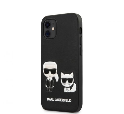 Karl Lagerfeld Karl & Choupette hátlap tok Apple iPhone 12 mini, fekete