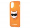 Karl Lagerfeld Choupette Head hátlap tok Apple iPhone 12/12 Pro, narancs