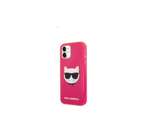 Karl Lagerfeld Choupette Head hátlap tok Apple iPhone 12 mini, rózsaszín