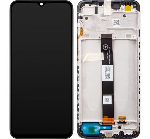 Xiaomi Redmi 9A kompatibilis LCD modul kerettel, OEM jellegű, szürke