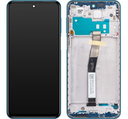 Xiaomi Redmi Note 9 Pro kompatibilis LCD modul kerettel, OEM jellegű, kék