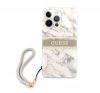 Guess TPU Marble Stripe Apple iPhone 13 Pro hátlap tok, szürke