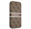 Guess PU 4G Printed Stripe Apple iPhone 13 Pro flip tok, barna