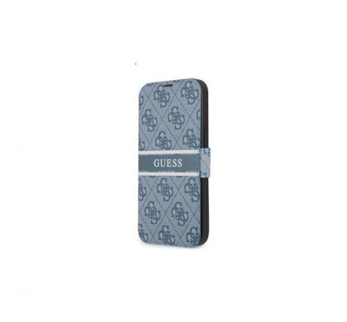 Guess PU 4G Printed Stripe Apple iPhone 13 Pro Max flip tok, kék