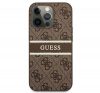 Guess PU 4G Printed Stripe Apple iPhone 13 Pro hátlap tok, barna