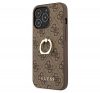 Guess PU 4G Ring Apple iPhone 13 Pro Max  hátlap tok, barna