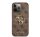 Guess PU 4G Metal Logo Apple iPhone 13 Pro Max hátlap tok, barna