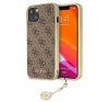 Guess 4G Charms Apple iPhone 13 hátlap tok, barna