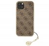 Guess 4G Charms Apple iPhone 13 hátlap tok, barna