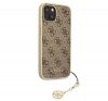 Guess 4G Charms Apple iPhone 13 hátlap tok, barna