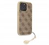 Guess 4G Charms Apple iPhone 13 Pro Max hátlap tok, barna